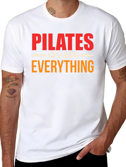 Camiseta Pilates Over Everything Negra Algodón Unisex