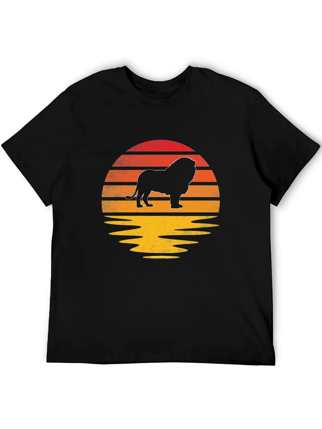 Camiseta Hombre León Sunset Silueta