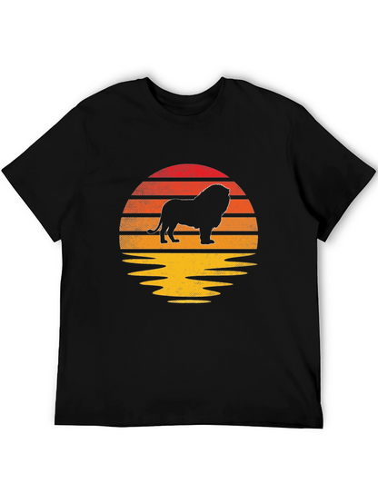 Camiseta Hombre León Sunset Silueta