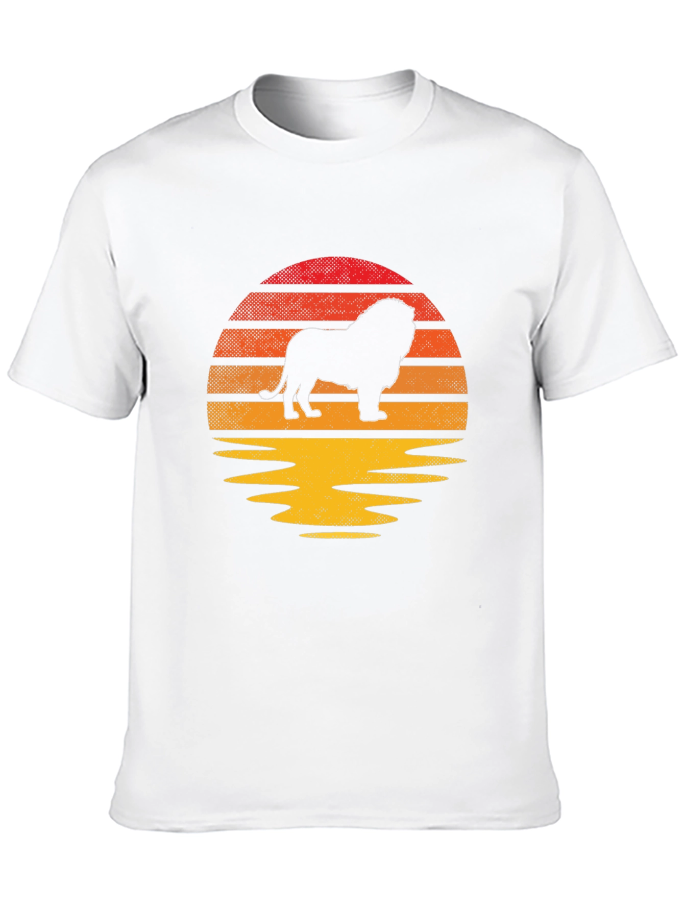 Camiseta Hombre León Sunset Silueta