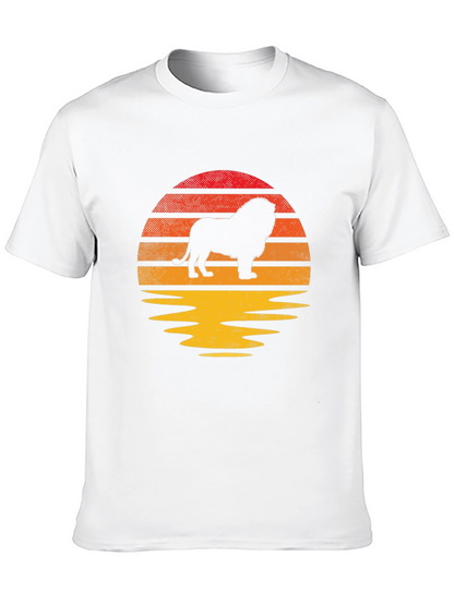 Camiseta Hombre León Sunset Silueta