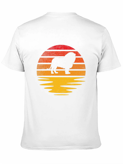 Camiseta Hombre León Sunset Silueta