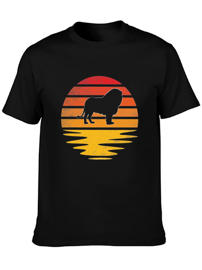 Camiseta Hombre León Sunset Silueta