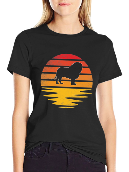 Camiseta Hombre León Sunset Silueta