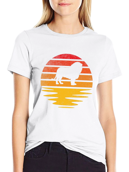 Camiseta Hombre León Sunset Silueta