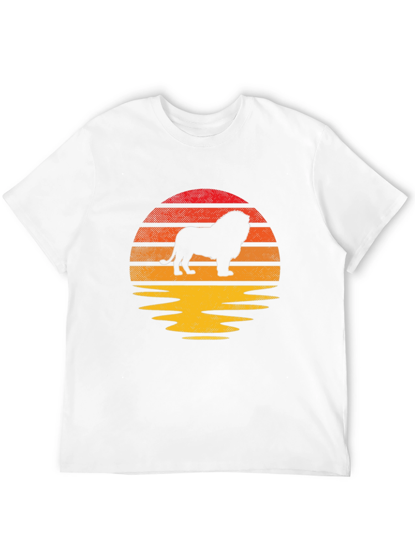 Camiseta Hombre León Sunset Silueta