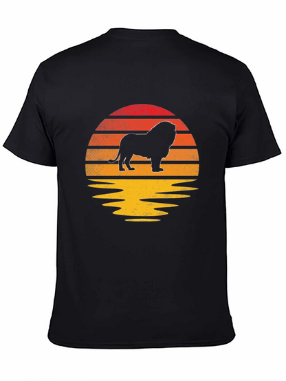 Camiseta Hombre León Sunset Silueta