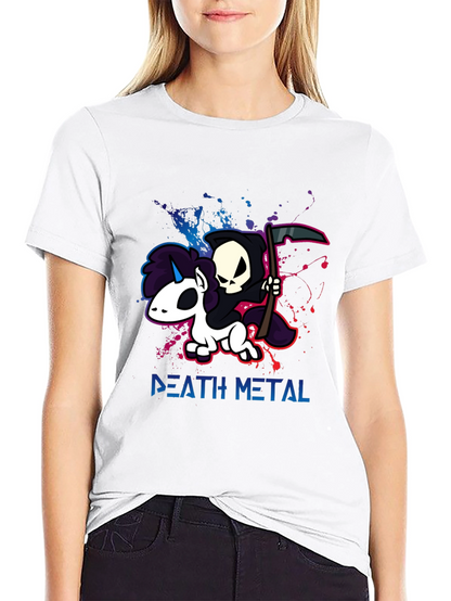 Camiseta Death Metal Unicornio Grim Reaper
