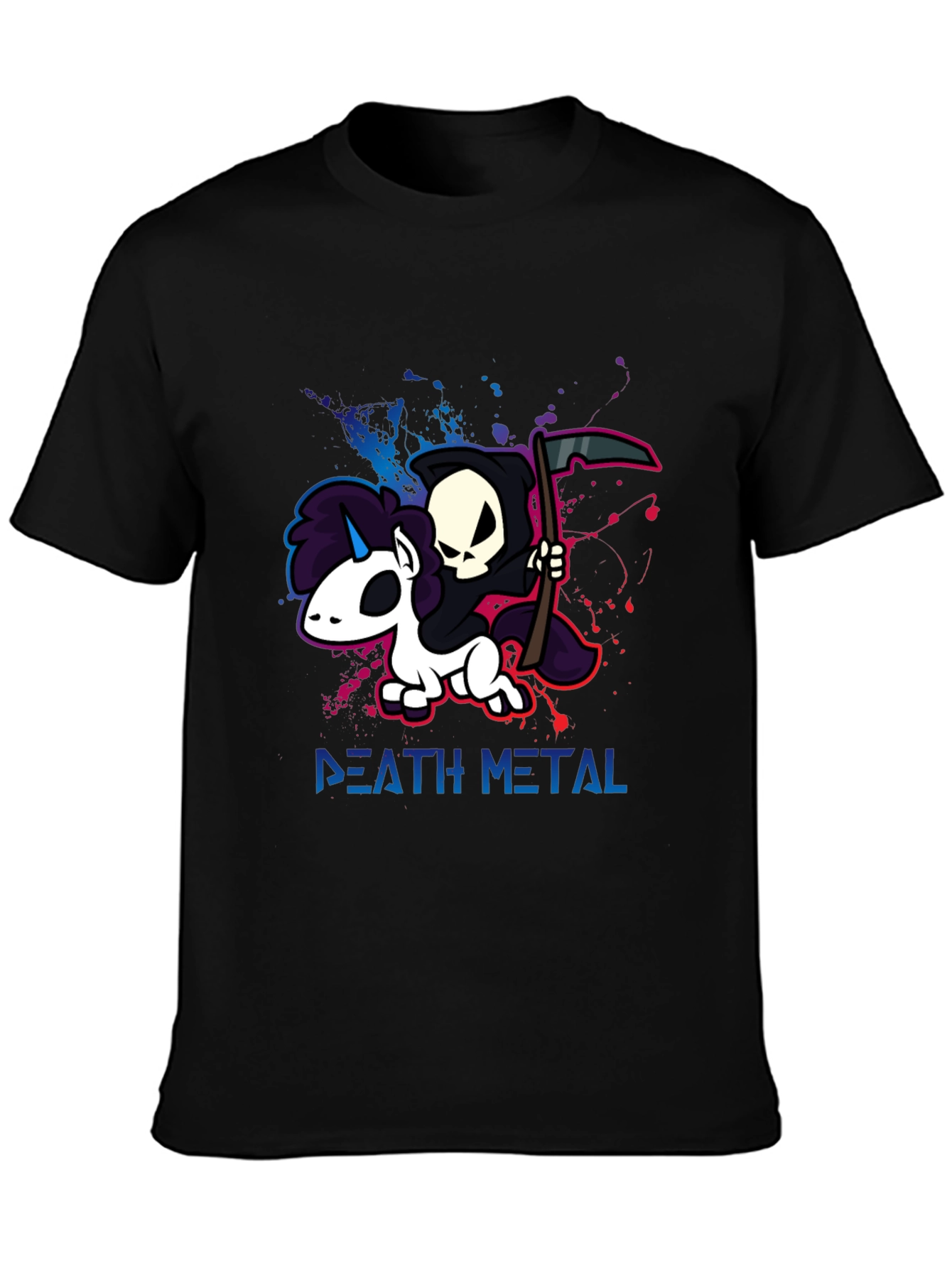 Camiseta Death Metal Unicornio Grim Reaper
