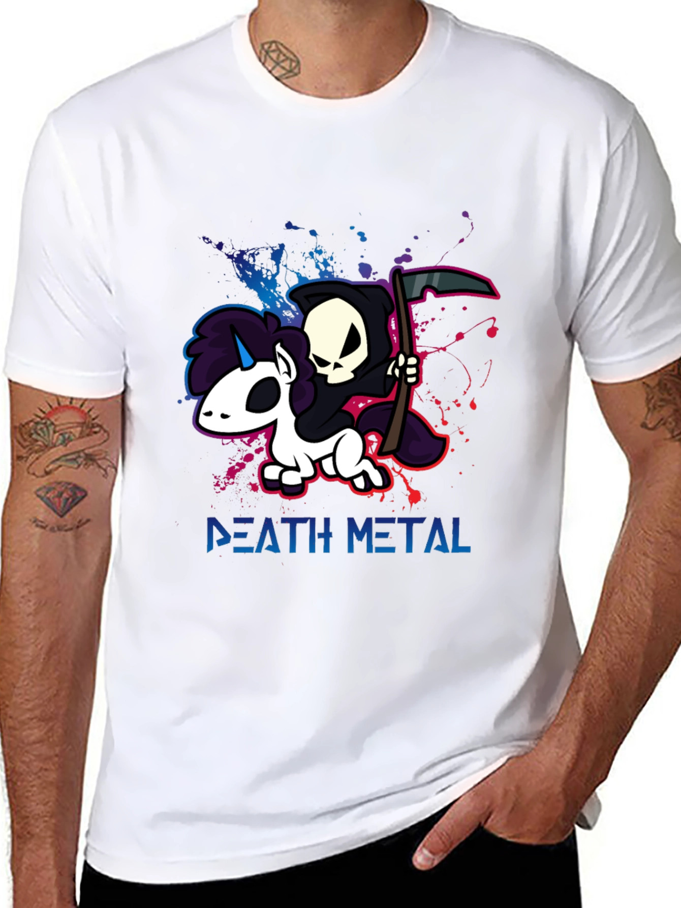 Camiseta Death Metal Unicornio Grim Reaper