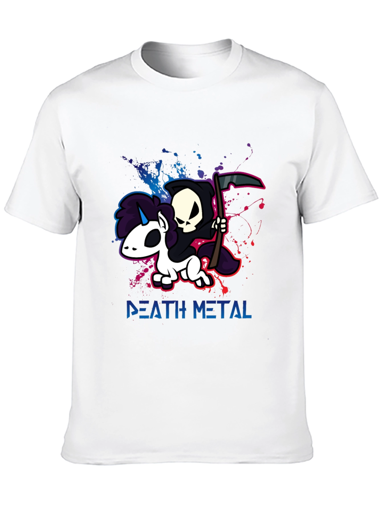 Camiseta Death Metal Unicornio Grim Reaper