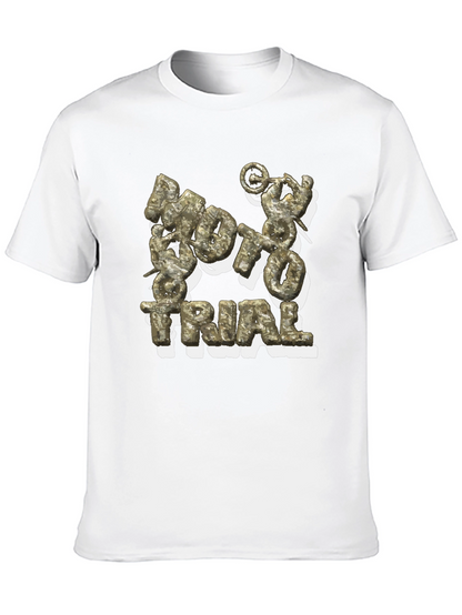 Camiseta Negra Moto Trial Estilo Militar