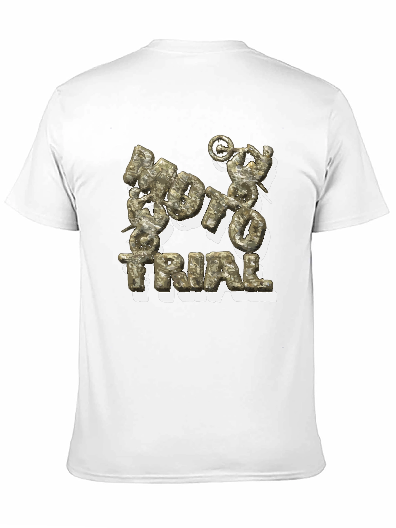 Camiseta Negra Moto Trial Estilo Militar
