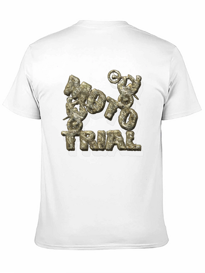 Camiseta Negra Moto Trial Estilo Militar