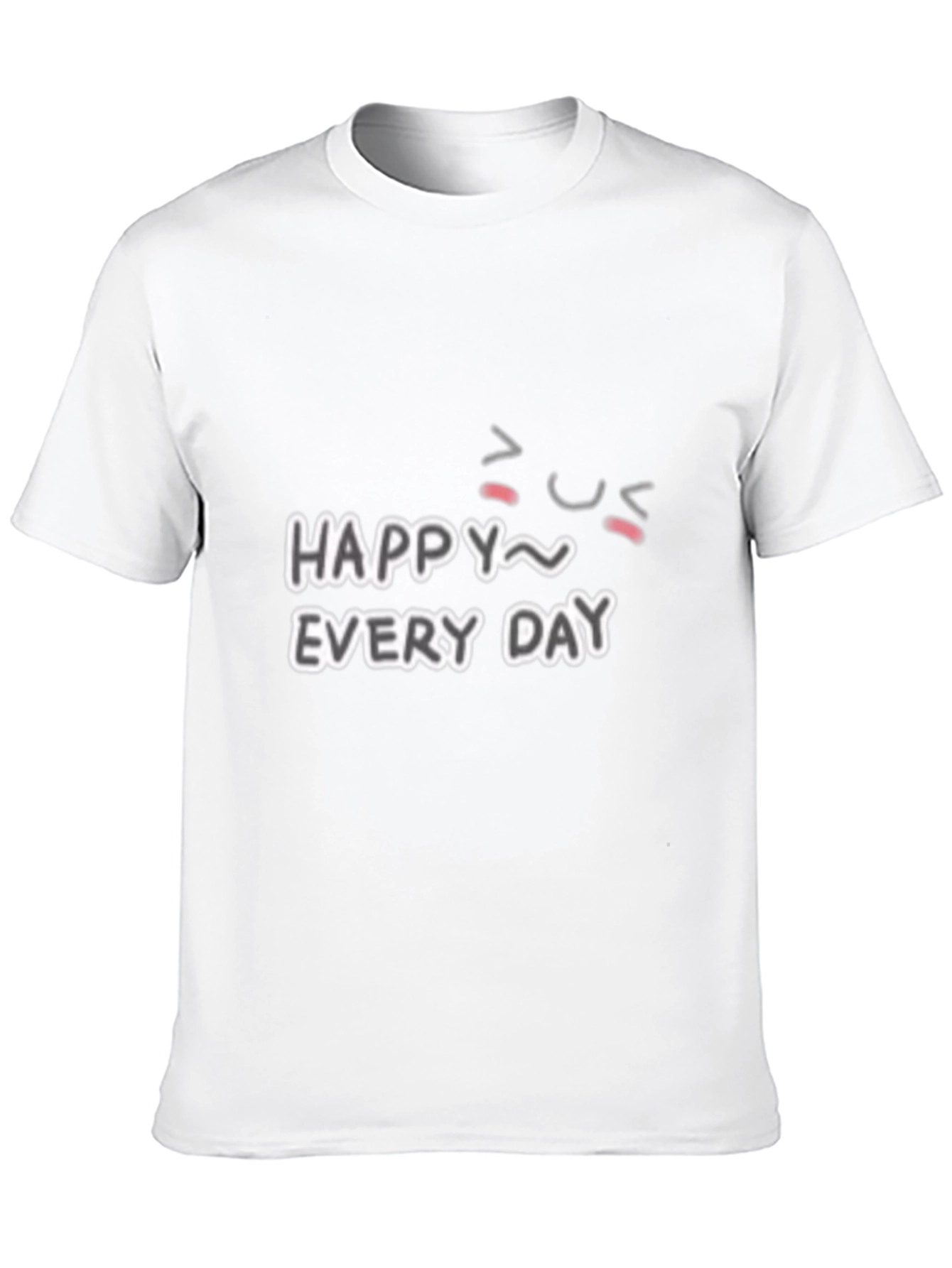 Camiseta Negra Happy Every Day para Hombre