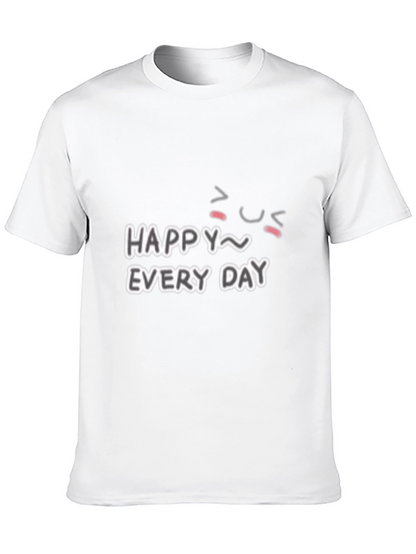 Camiseta Negra Happy Every Day para Hombre