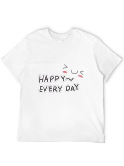 Camiseta Negra Happy Every Day para Hombre