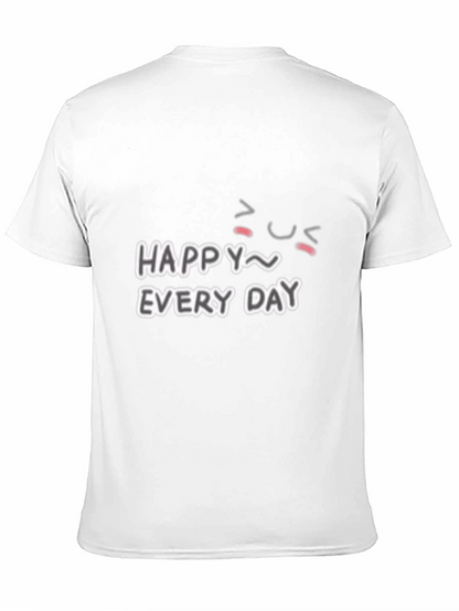 Camiseta Negra Happy Every Day para Hombre