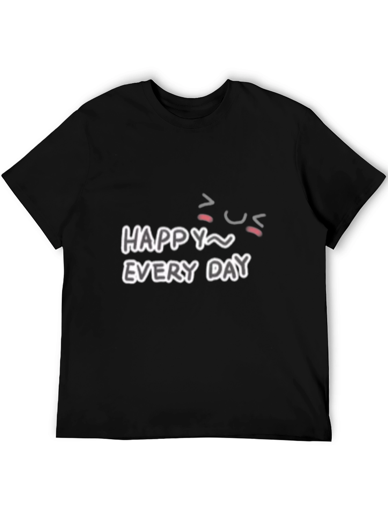 Camiseta Negra Happy Every Day para Hombre