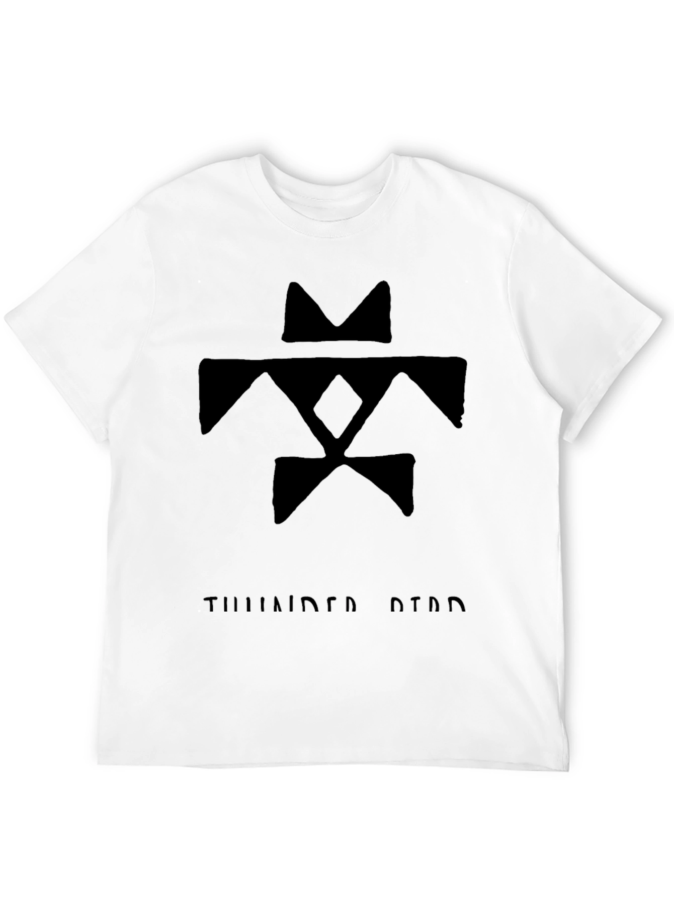 Camiseta Negra con Diseño Tribal Thunderbird
