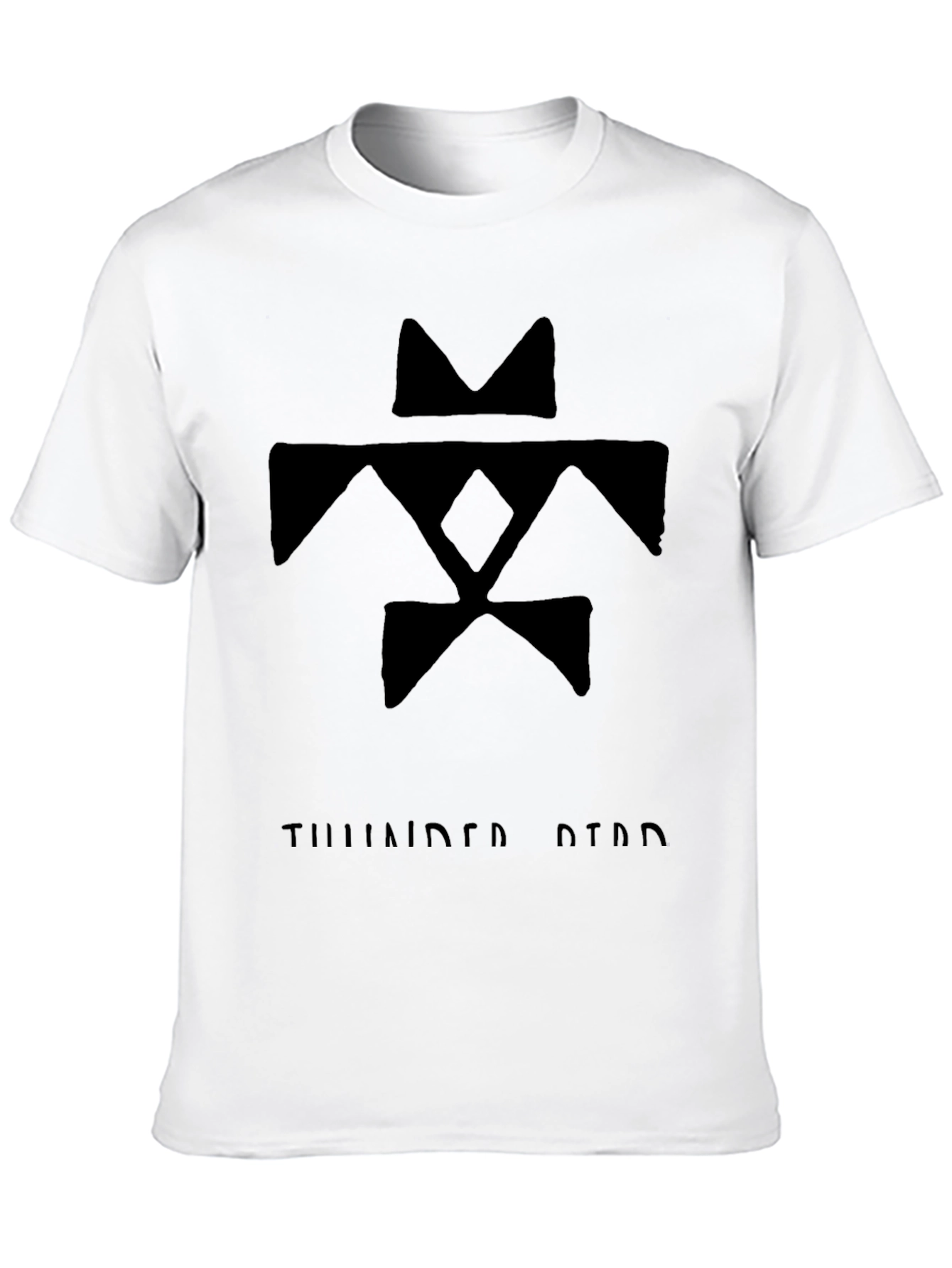 Camiseta Negra con Diseño Tribal Thunderbird