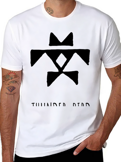 Camiseta Negra con Diseño Tribal Thunderbird