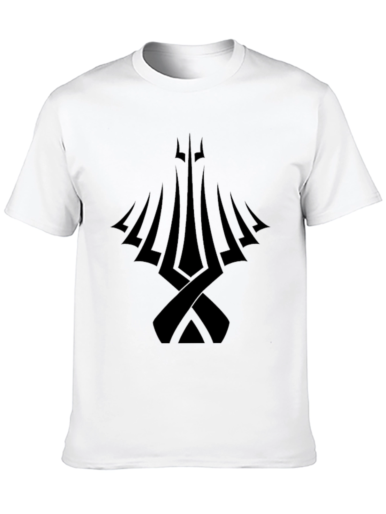 Camiseta Negra con Diseño Abstracto Elegante