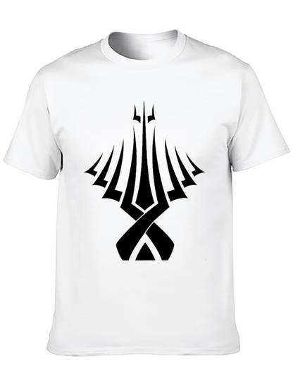 Camiseta Negra con Diseño Abstracto Elegante