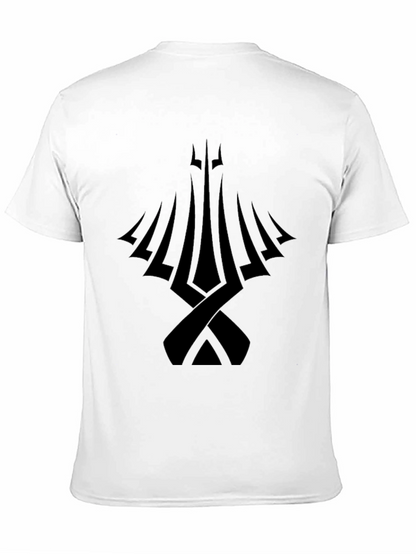 Camiseta Negra con Diseño Abstracto Elegante