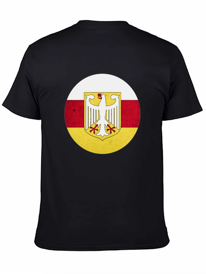 Camiseta Negra con Diseño Bandera de Osetia del Sur