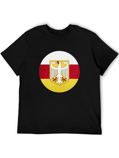 Camiseta Negra con Diseño Bandera de Osetia del Sur