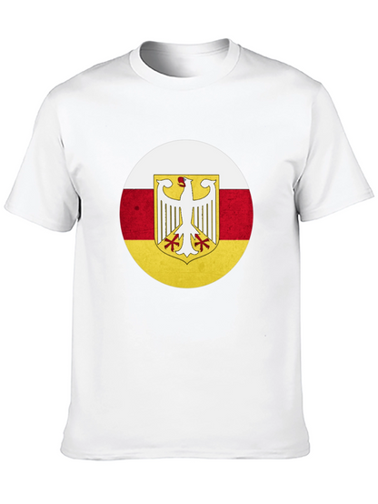 Camiseta Negra con Diseño Bandera de Osetia del Sur