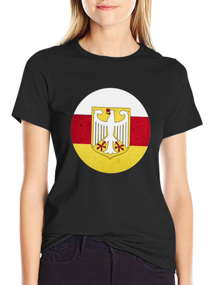 Camiseta Negra con Diseño Bandera de Osetia del Sur