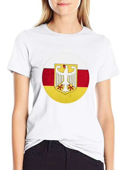 Camiseta Negra con Diseño Bandera de Osetia del Sur