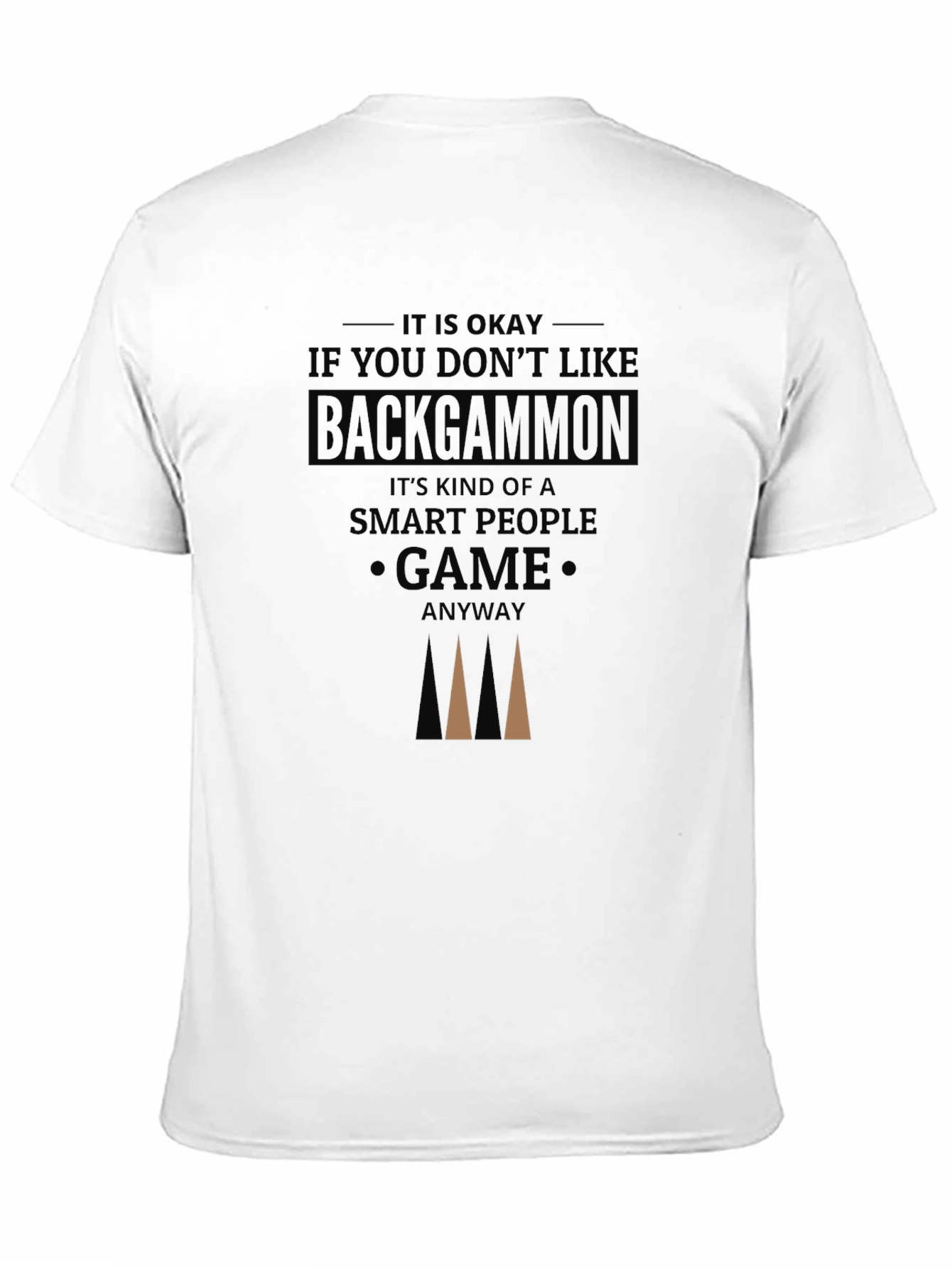 Camiseta Negra Backgammon Inteligente