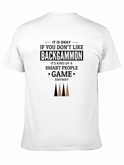 Camiseta Negra Backgammon Inteligente