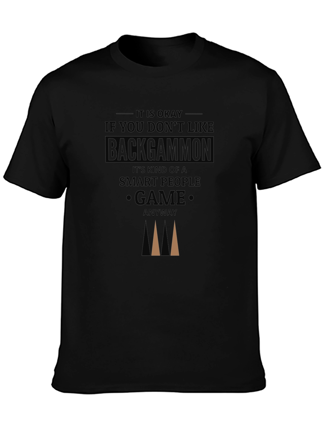 Camiseta Negra Backgammon Inteligente