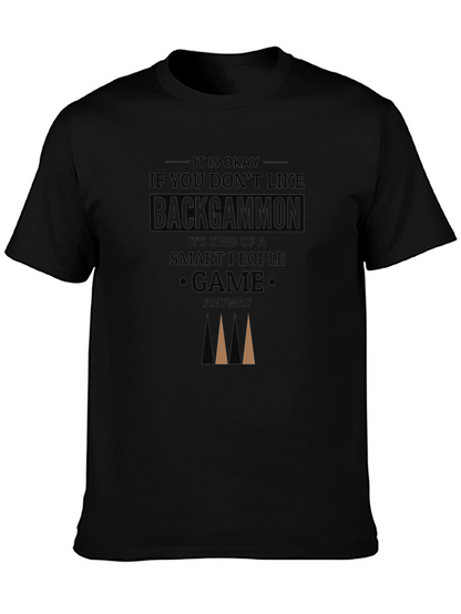 Camiseta Negra Backgammon Inteligente