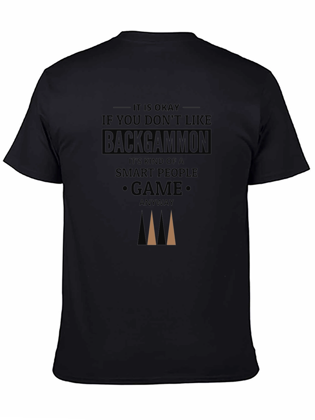 Camiseta Negra Backgammon Inteligente