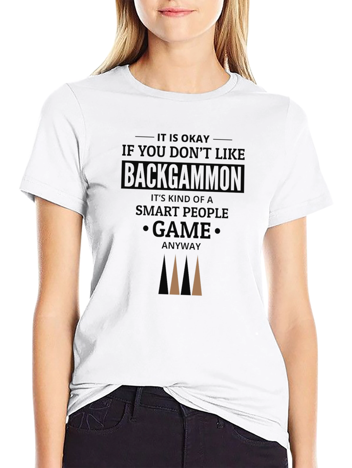 Camiseta Negra Backgammon Inteligente