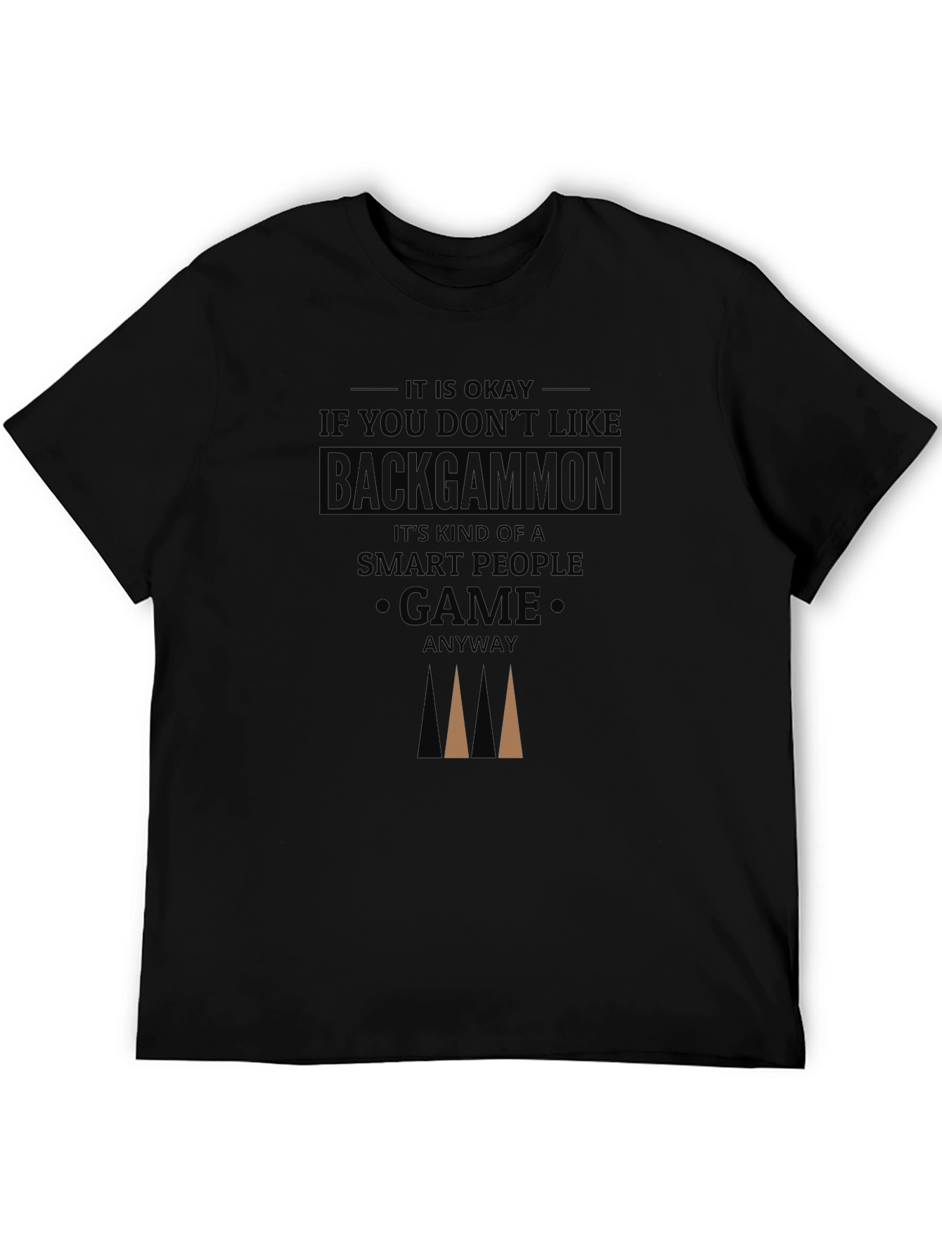 Camiseta Negra Backgammon Inteligente