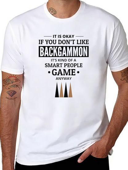 Camiseta Negra Backgammon Inteligente