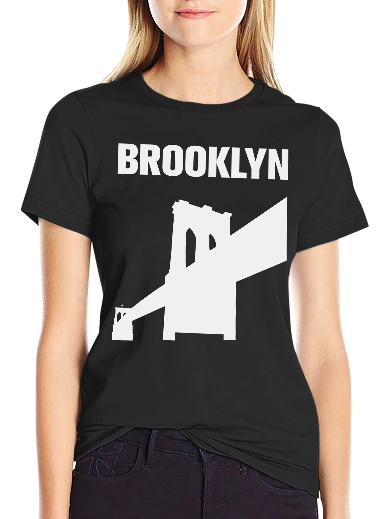 Camiseta Negra Puente Brooklyn - Estilo Urbano