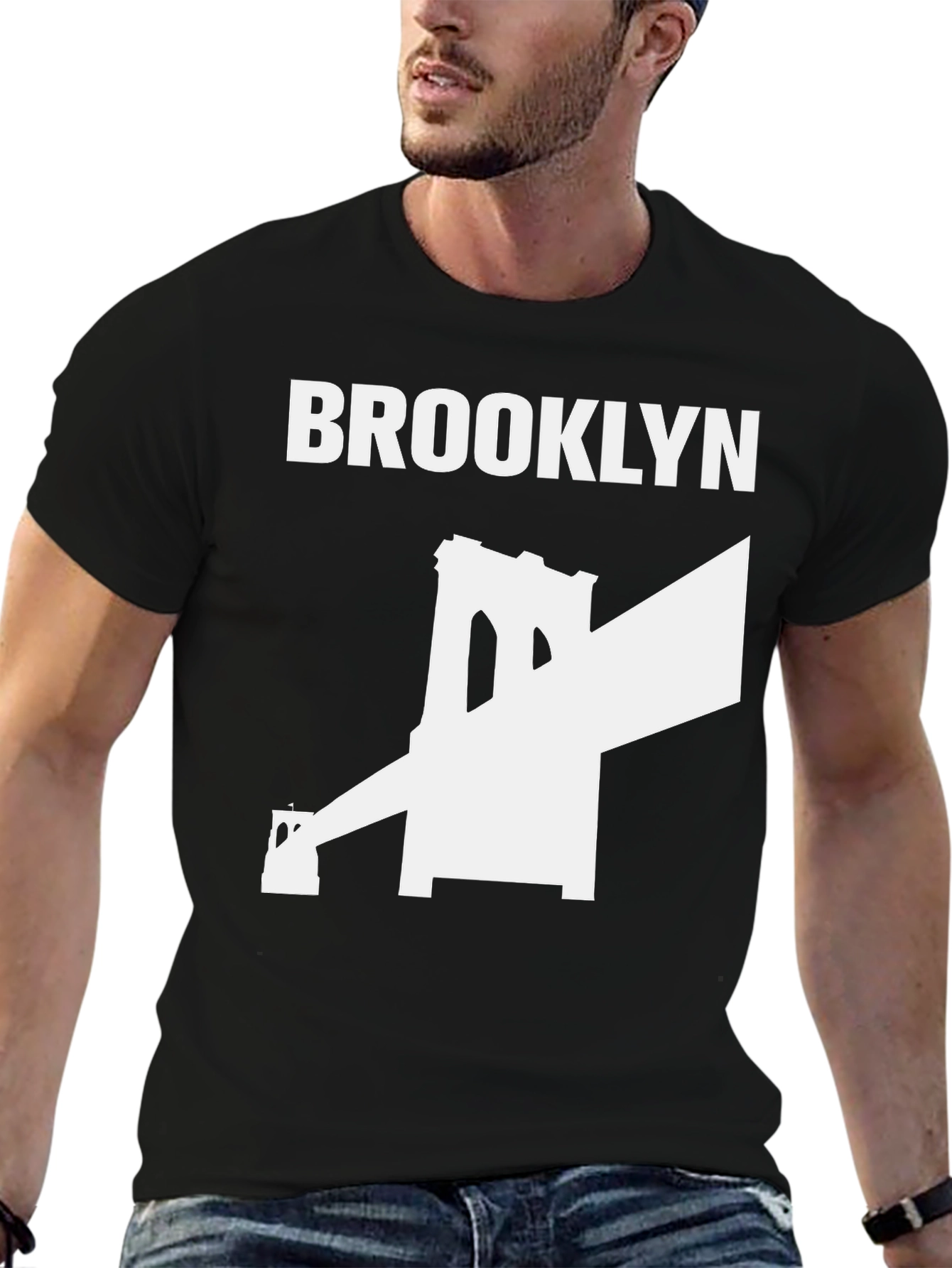 Camiseta Negra Puente Brooklyn - Estilo Urbano