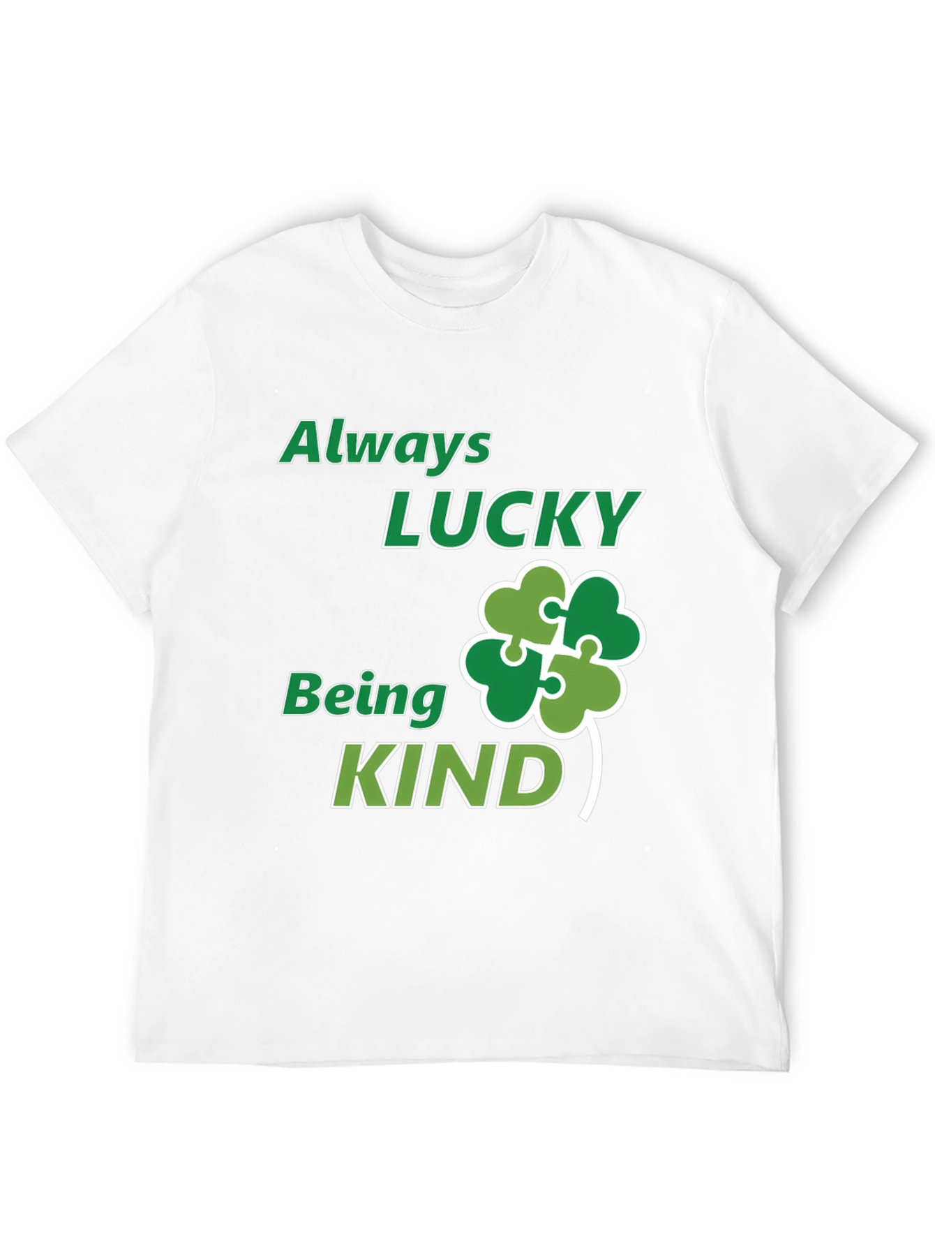 Camiseta Negra: Siempre Afortunado Siendo Amable