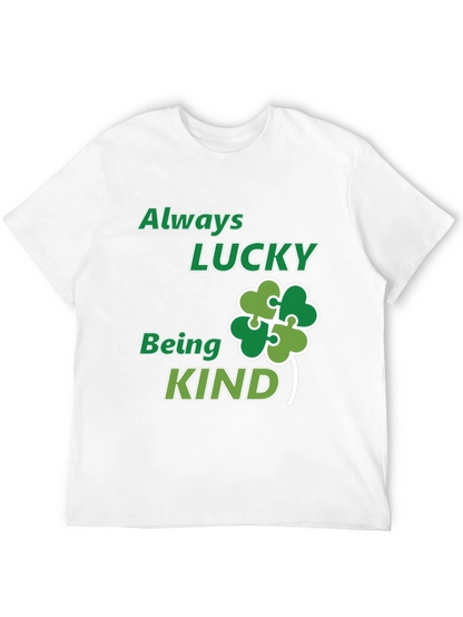 Camiseta Negra: Siempre Afortunado Siendo Amable