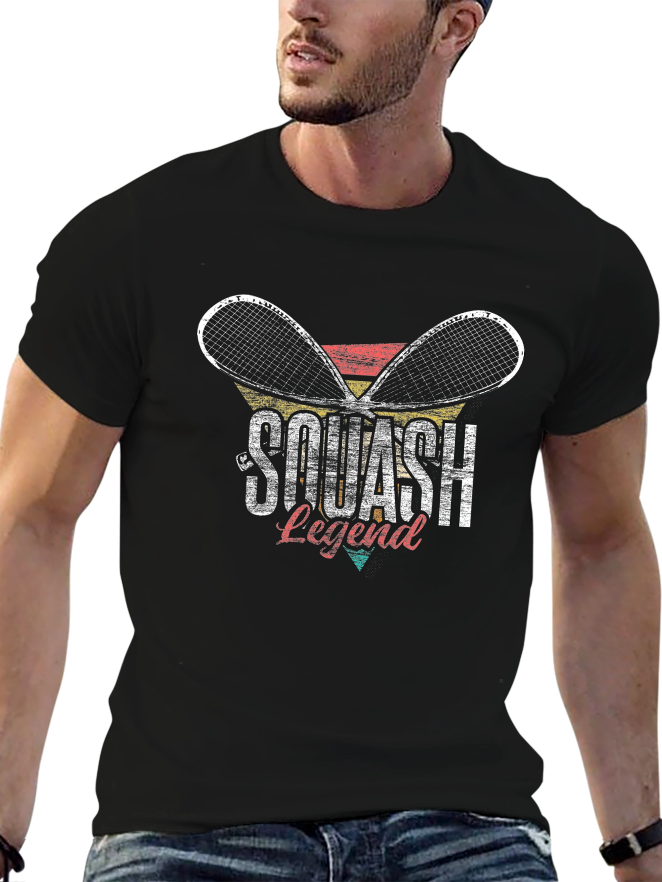 Camiseta Negra Leyenda de Squash
