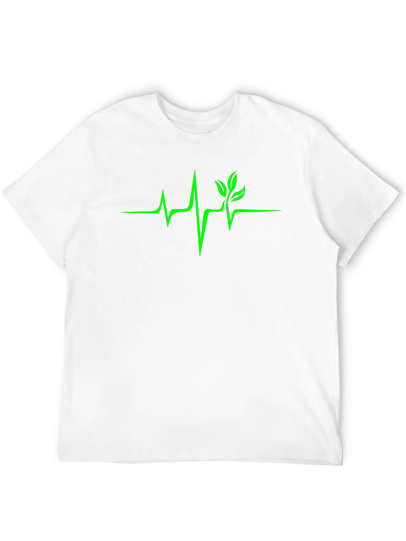 Camiseta Negra con Diseño de Latido Verde