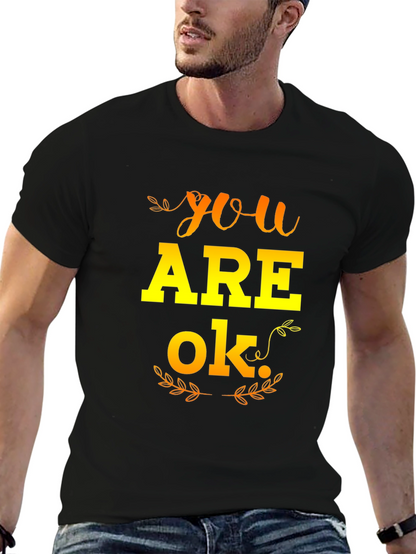 Camiseta Negra YOU ARE OK para Hombre
