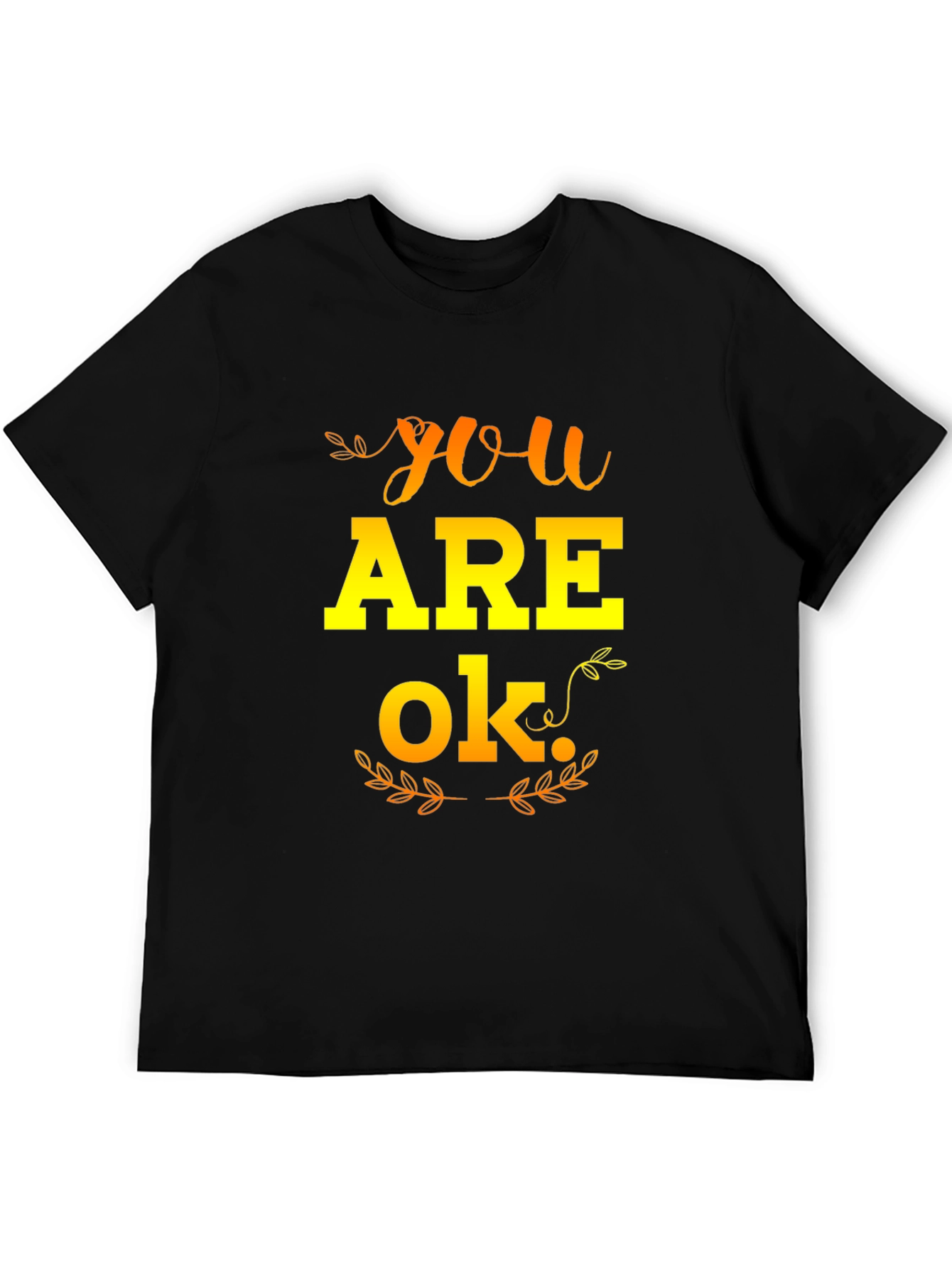 Camiseta Negra YOU ARE OK para Hombre